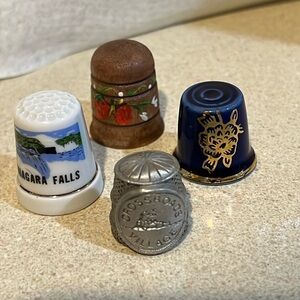 New 4 Sewing Thimbles For Finger